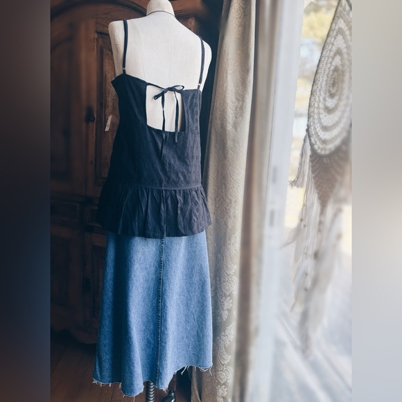 Free People Caught Up Tunic XL NWT Black Eyelet Lined Pockets MSRP $88 - Picture 11 of 14